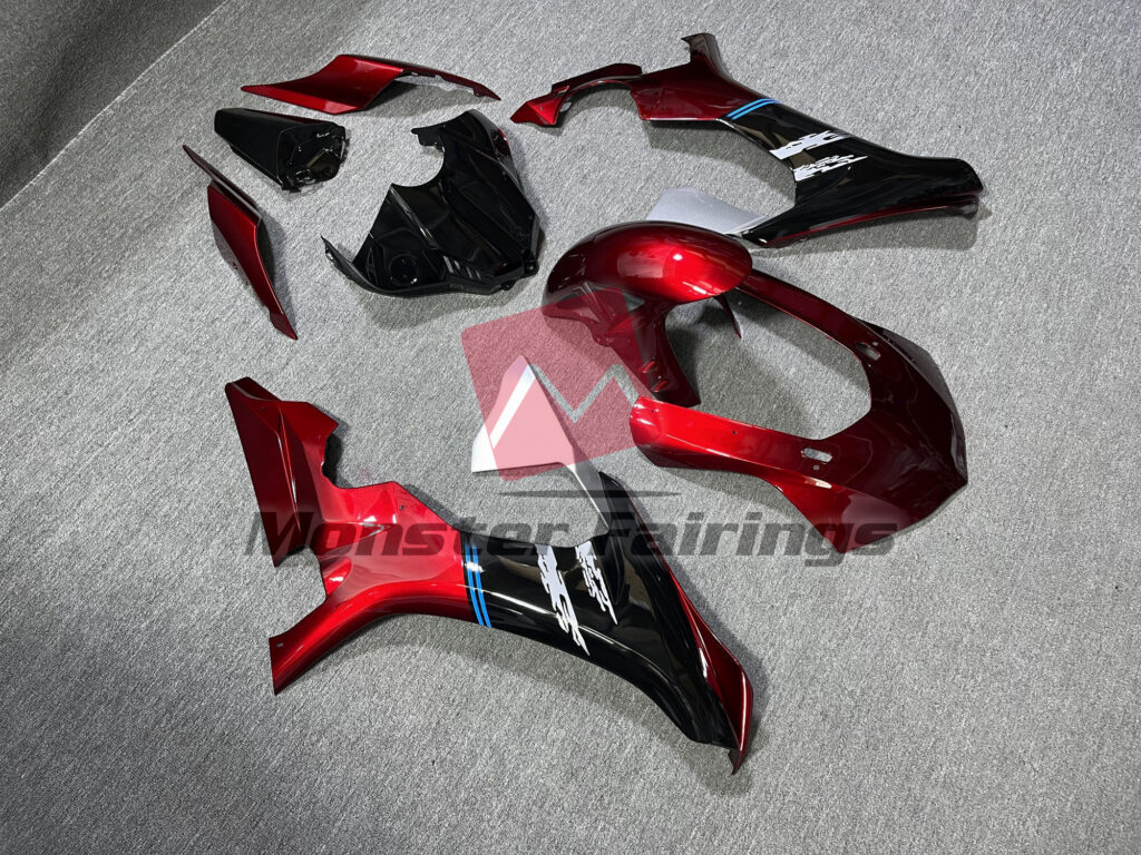 Yamaha R1 custom ABS fairings 2015 - 2019 in Red Black - durable replacement kit, Monster Fairings