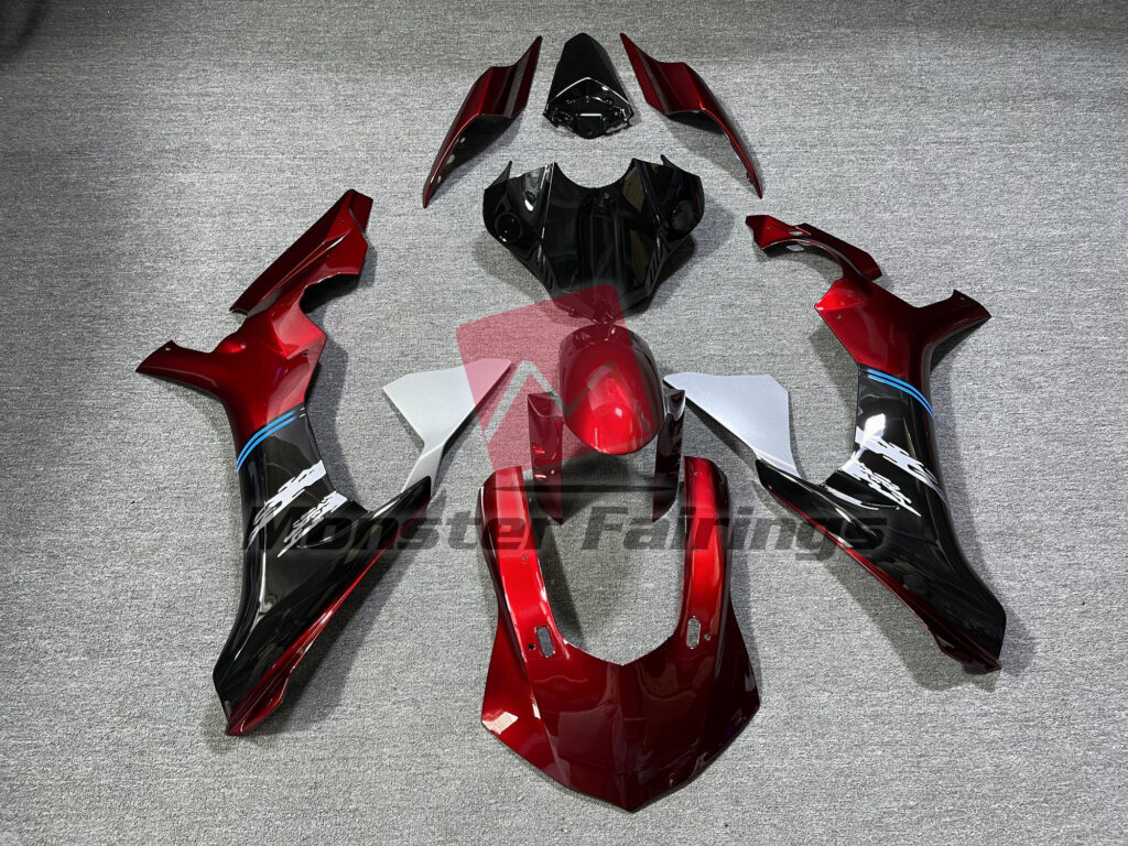 Yamaha R1 2015 - 2019 Red Black ABS fairings - custom motorcycle bodywork kit by Monster Fairings