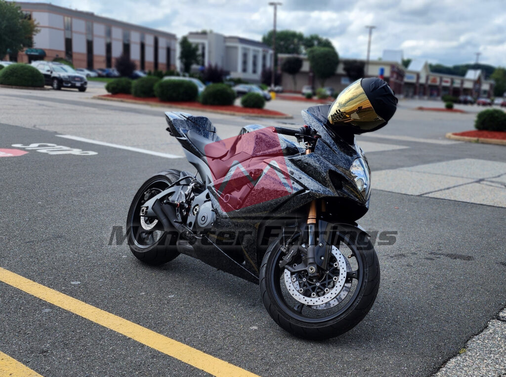 Monster Fairings ABS fairing kit for Suzuki GSXR 1000 2007 - 2008 - Gloss Forged Carbon Fiber Style, precise OEM fit