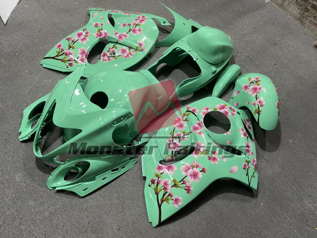 Suzuki GSXR 1300 custom ABS fairings 2008 - 2020 in Arizona Tea - durable replacement kit, Monster Fairings