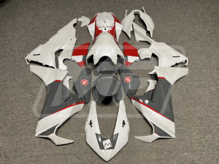 Honda CBR1000RR 2017-2025 Pearl White with Nardo Gray & and Red ABS Fairings | Monster Fairings
