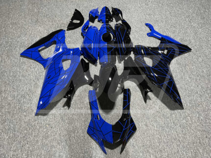 Yamaha R7 2021-2025 Gloss Blue & and Black Split ABS Fairings | Monster Fairings