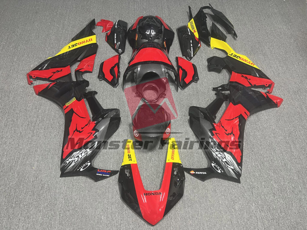 Honda CBR1000RR 2017 - 2025 Red Wolf Carbon ABS fairings - custom motorcycle bodywork kit by Monster Fairings