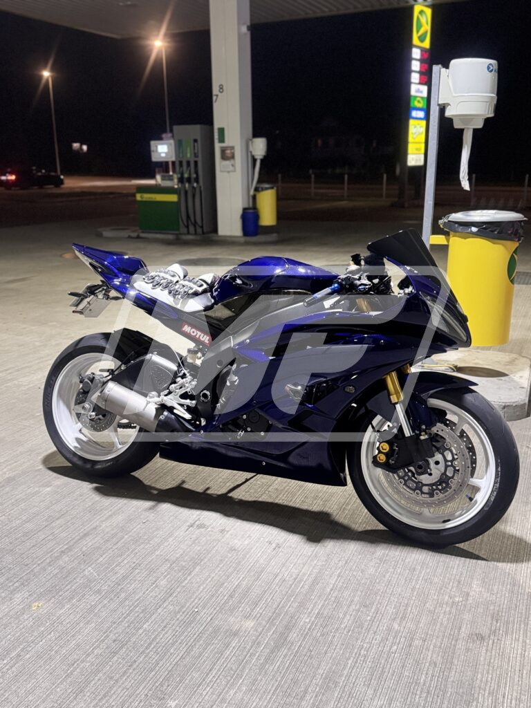 Gloss Blue Carbon Fiber Style ABS fairings for Yamaha R6 2006 - 2007 - premium OEM fit kit by Monster Fairings
