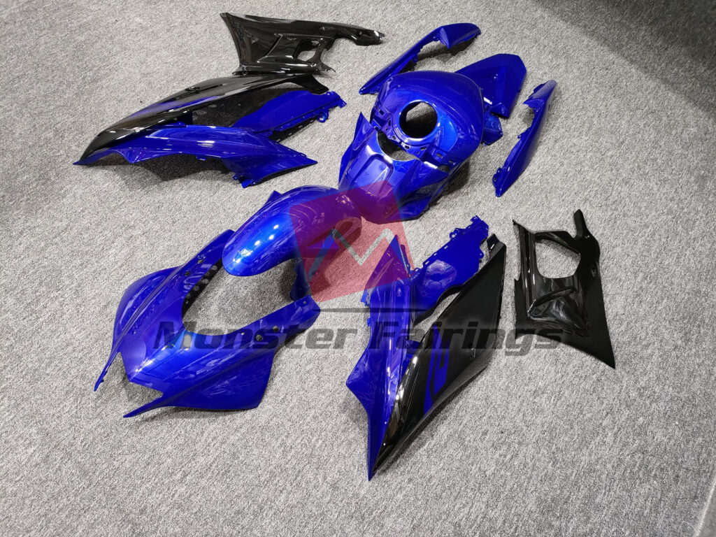 Gloss Blue Black ABS fairings for Yamaha R3 2019 - 2021 - premium OEM fit kit by Monster Fairings