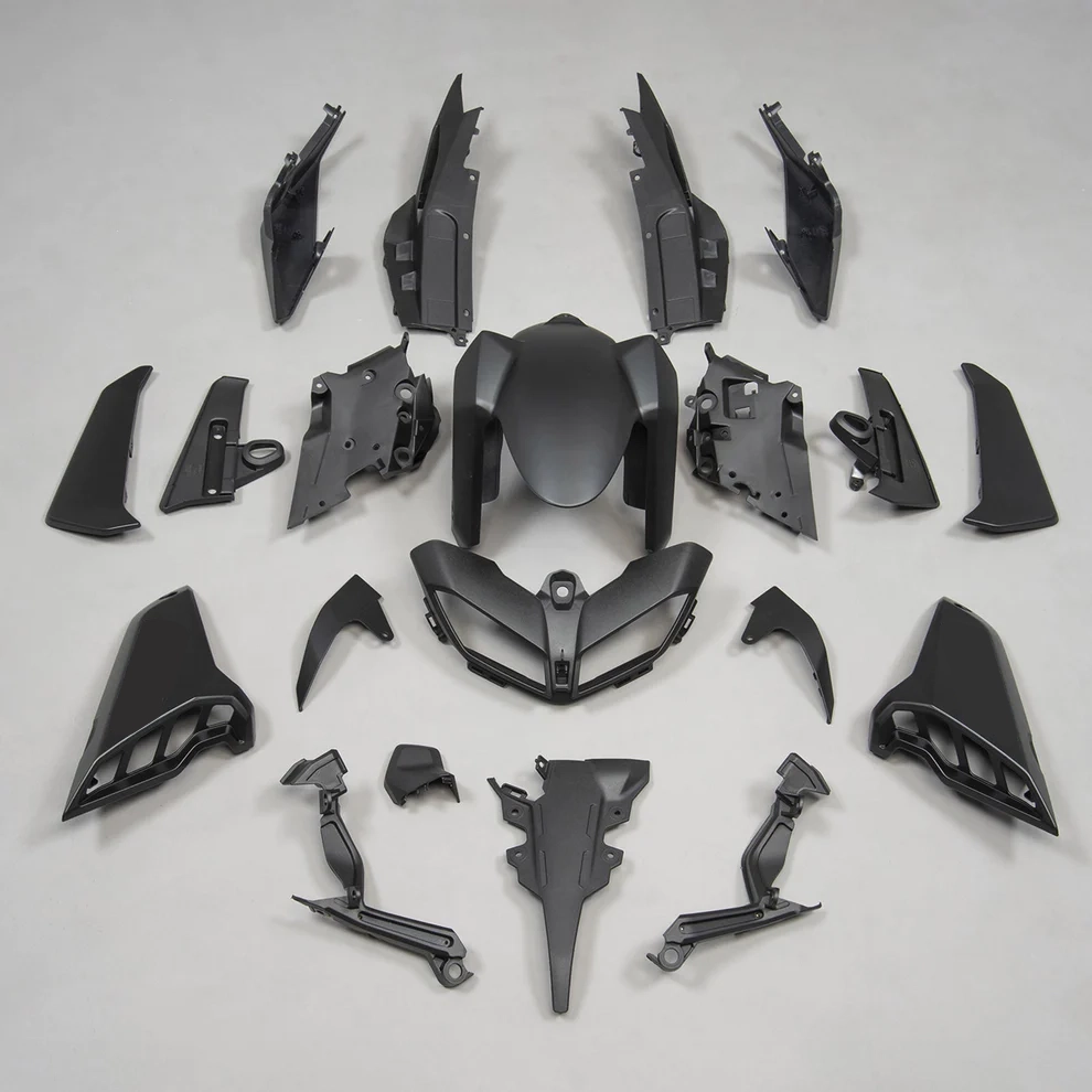 Yamaha MT09 2017 - 2019 Matte Black ABS fairings - custom motorcycle bodywork kit by Monster Fairings