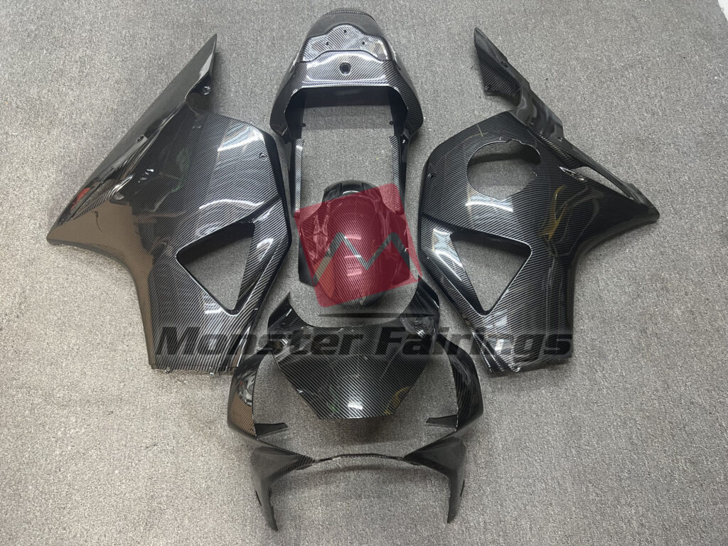 Honda CBR954RR 2002 - 2003 Gloss Carbon Fiber Style ABS fairings - custom motorcycle bodywork kit by Monster Fairings