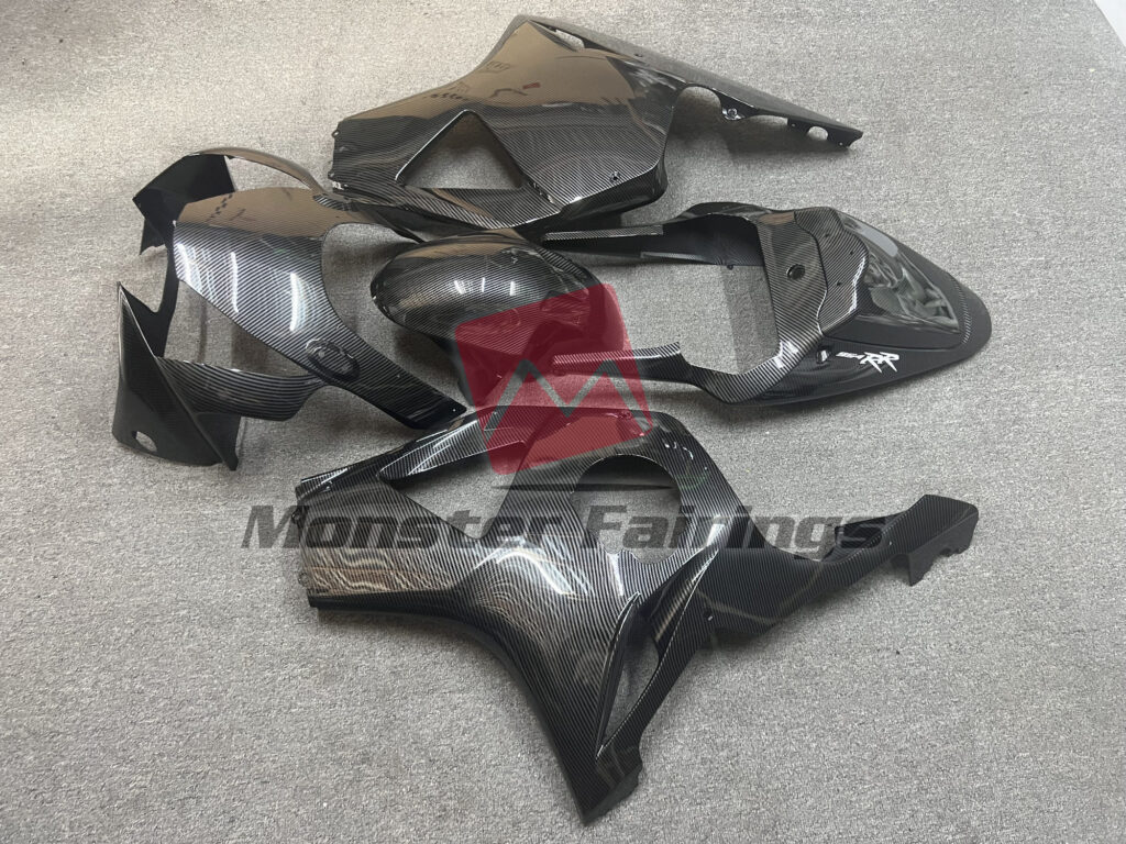 2002 - 2003 Honda CBR954RR Gloss Carbon Fiber Style fairing set - ABS injection, custom painted by Monster Fairings