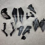 Monster Fairings ABS fairing kit for Yamaha MT09 2017 - 2019 - Gloss Forged Carbon Fiber Red & Gold Pattern, precise OEM fit