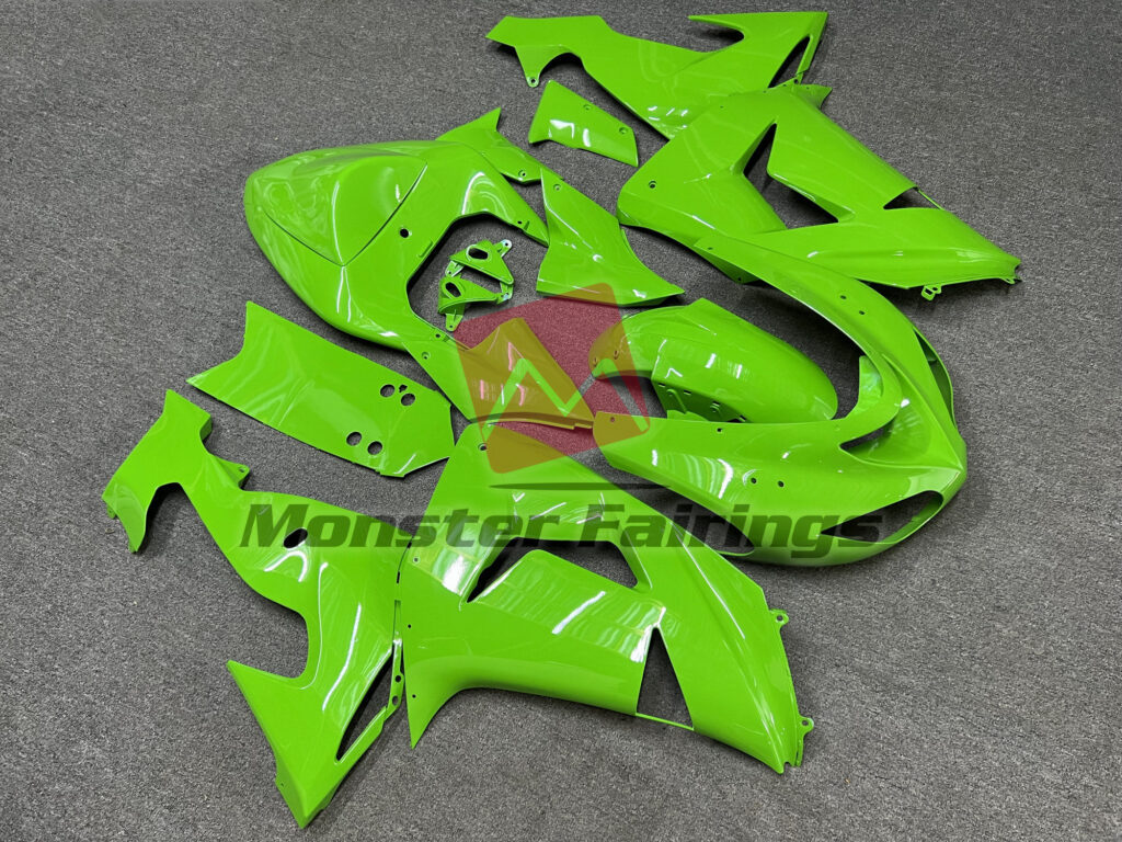 Gloss Lime Green ABS fairings for Kawasaki ZX10R 2006 - 2007 - premium OEM fit kit by Monster Fairings