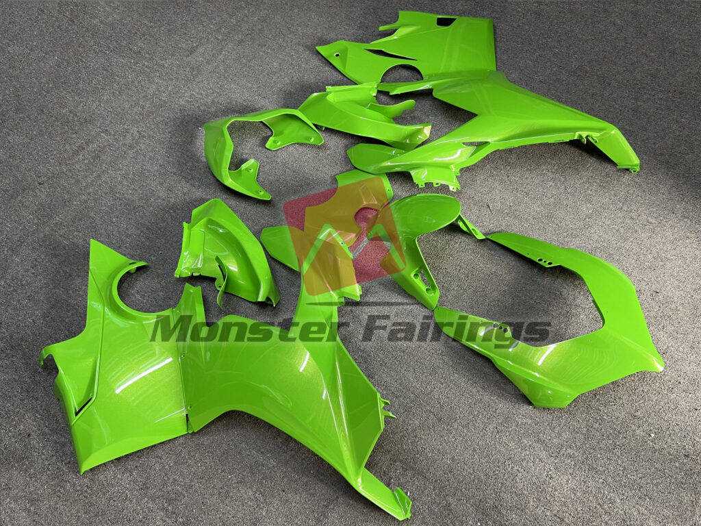 2018 - 2019 Ducati Panigale V4 Gloss Pearl Lime Green fairing set - ABS injection, custom painted by Monster Fairings