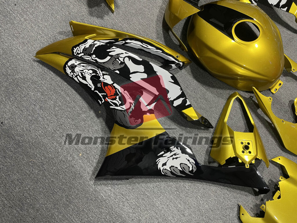 Yamaha R6 2008 - 2016 ABS fairings, Gold and Black - high - quality motorcycle kit by Monster Fairings