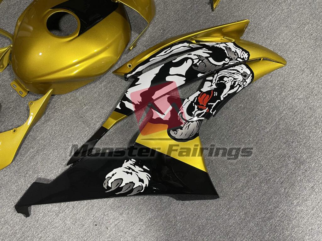Monster Fairings ABS fairing kit for Yamaha R6 2008 - 2016 - Gold and Black, precise OEM fit