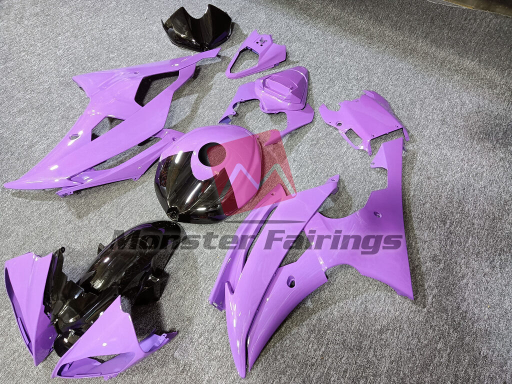 Yamaha R6 custom ABS fairings 2008 - 2016 in Gloss Purple - durable replacement kit, Monster Fairings