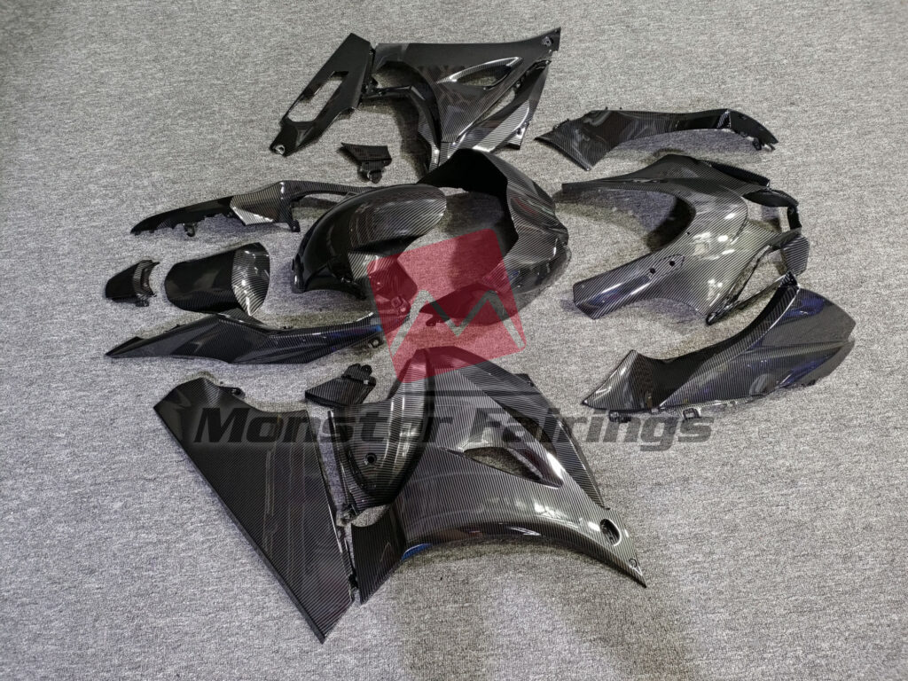 2017 - 2025 Suzuki GSXR 1000 Gloss Carbon Fiber Style fairing set - ABS injection, custom painted by Monster Fairings