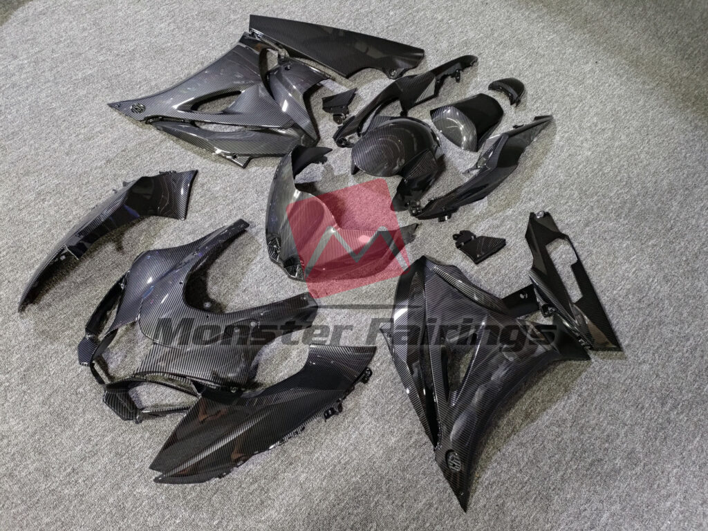 Suzuki GSXR 1000 custom ABS fairings 2017 - 2025 in Gloss Carbon Fiber Style - durable replacement kit, Monster Fairings