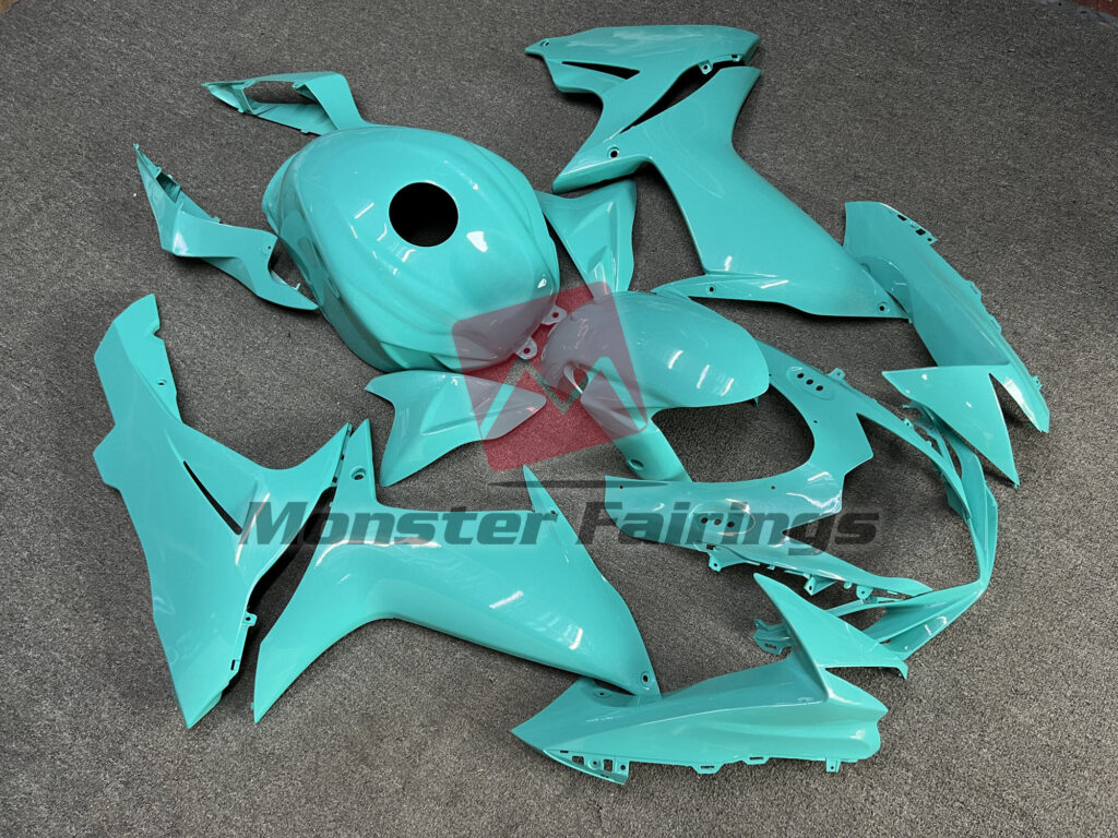 2011 - 2025 Suzuki GSXR 600 - 750 Gloss Pearl Turquoise fairing set - ABS injection, custom painted by Monster Fairings