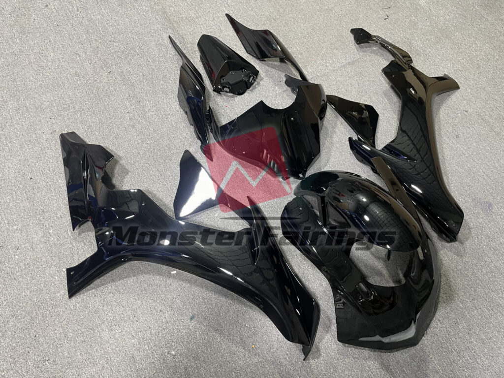 Yamaha R1 custom ABS fairings 2015 - 2019 in Gloss Black - durable replacement kit, Monster Fairings