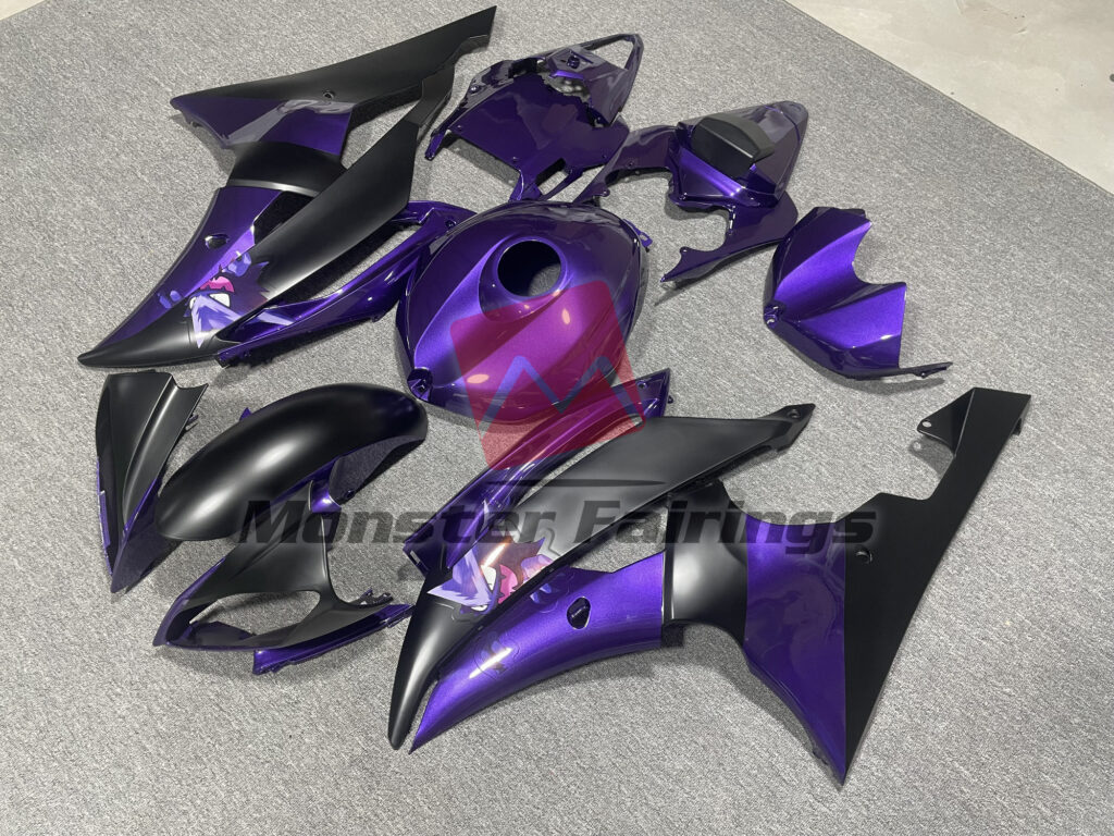 Purple & and Matte Black Anime ABS fairings for Yamaha R6 2008 - 2016 - premium OEM fit kit by Monster Fairings