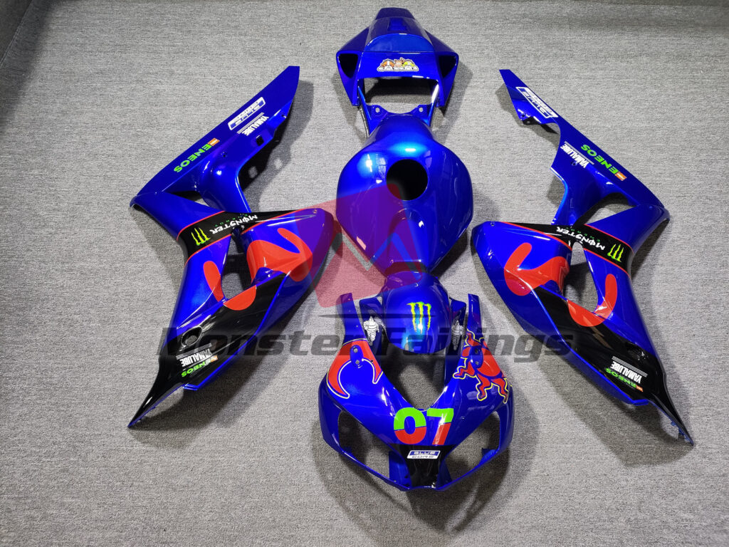 Honda CBR1000RR 2006 - 2007 Custom Rossi Movistar ABS fairings - custom motorcycle bodywork kit by Monster Fairings