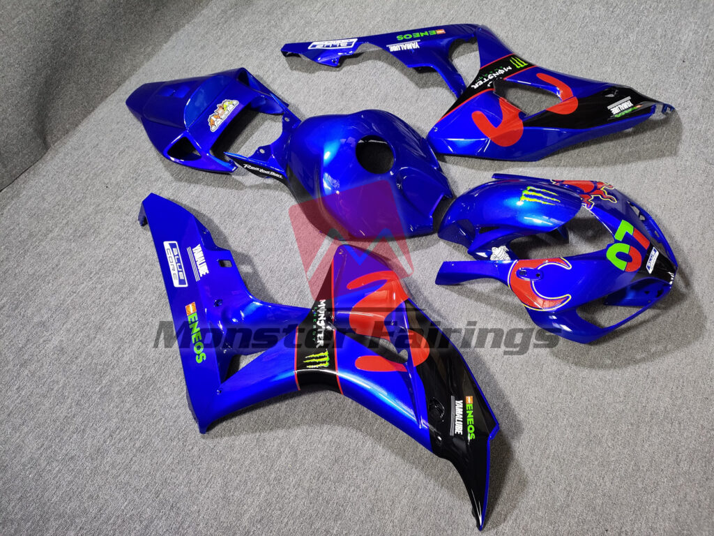 2006 - 2007 Honda CBR1000RR Custom Rossi Movistar fairing set - ABS injection, custom painted by Monster Fairings