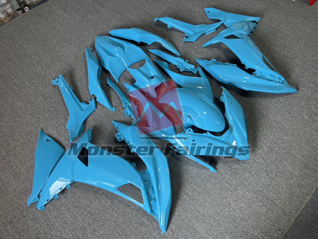 Gloss Light Blue ABS fairings for Kawasaki Ninja 650R 2017 - 2019 - premium OEM fit kit by Monster Fairings