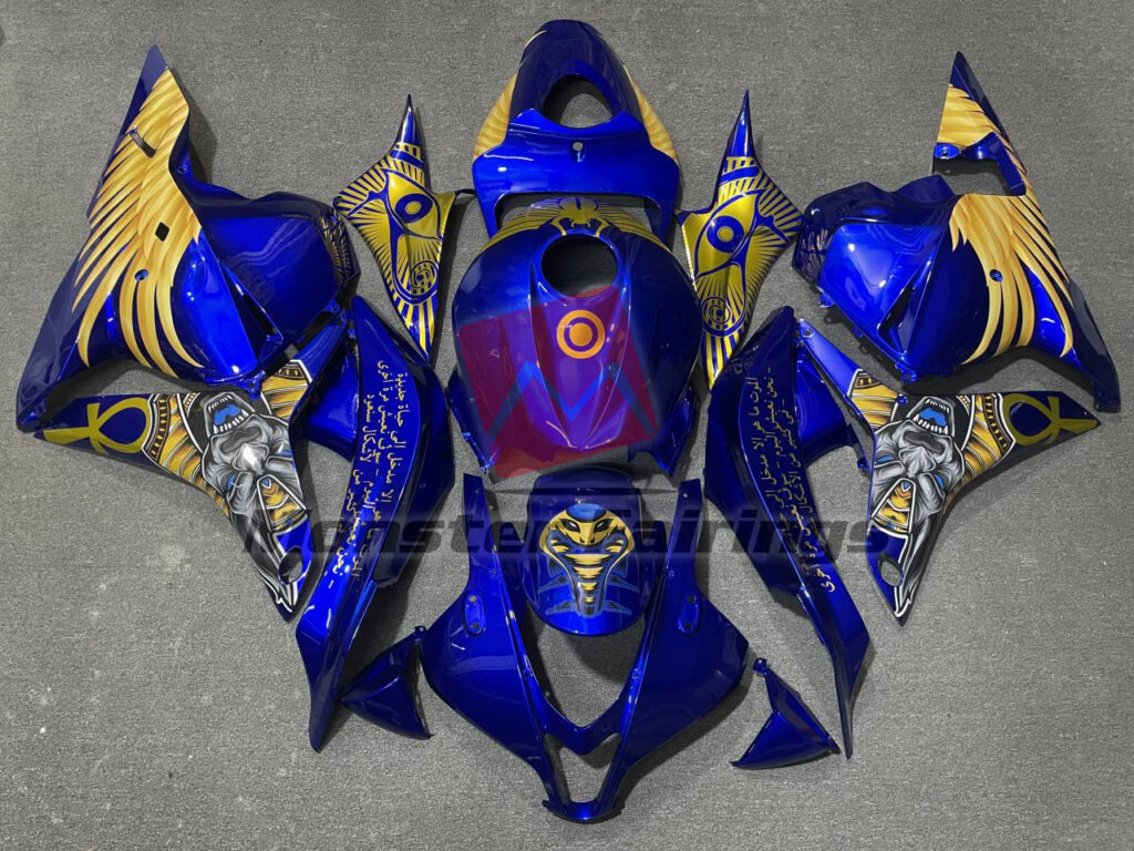 Honda CBR600RR 2009 - 2012 Royal Blue with Gold Accents ABS fairings - custom motorcycle bodywork kit by Monster Fairings
