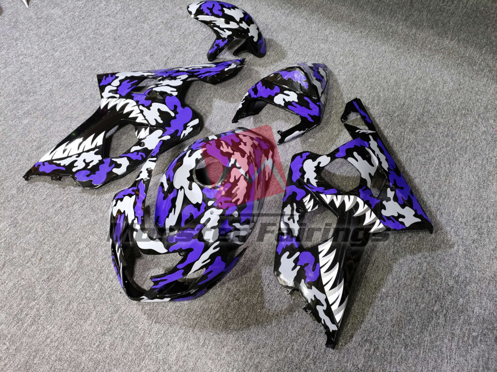 Purple Camo Shark ABS fairings for Suzuki GSXR 600 - 750 2004 - 2005 - premium OEM fit kit by Monster Fairings