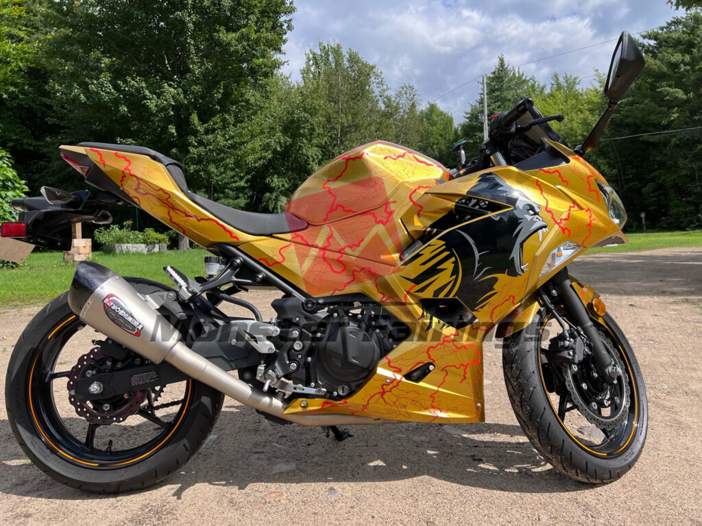 Monster Fairings ABS fairing kit for Kawasaki Ninja 400 2018 - 2024 - Gorilla Thunder, precise OEM fit