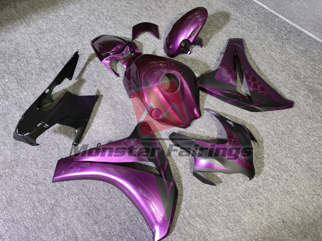 Gloss Purple with Matte Black ABS fairings for Honda CBR1000RR 2008 - 2011 - premium OEM fit kit by Monster Fairings