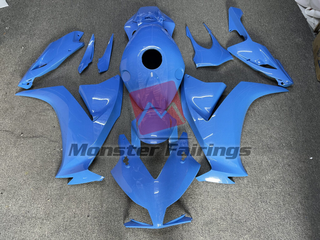 Honda CBR1000RR 2012 - 2016 Gloss Light Blue Carbon Fiber Style ABS fairings - custom motorcycle bodywork kit by Monster Fairings