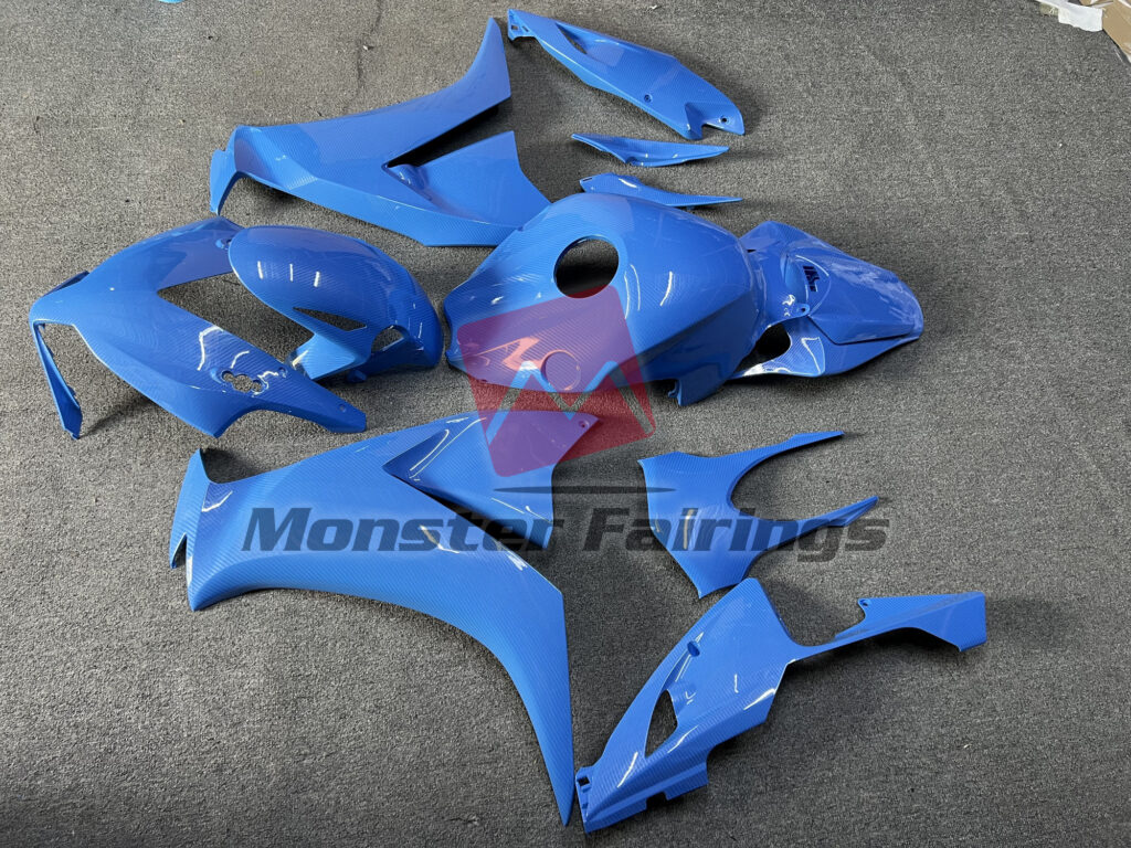 Gloss Light Blue Carbon Fiber Style ABS fairings for Honda CBR1000RR 2012 - 2016 - premium OEM fit kit by Monster Fairings