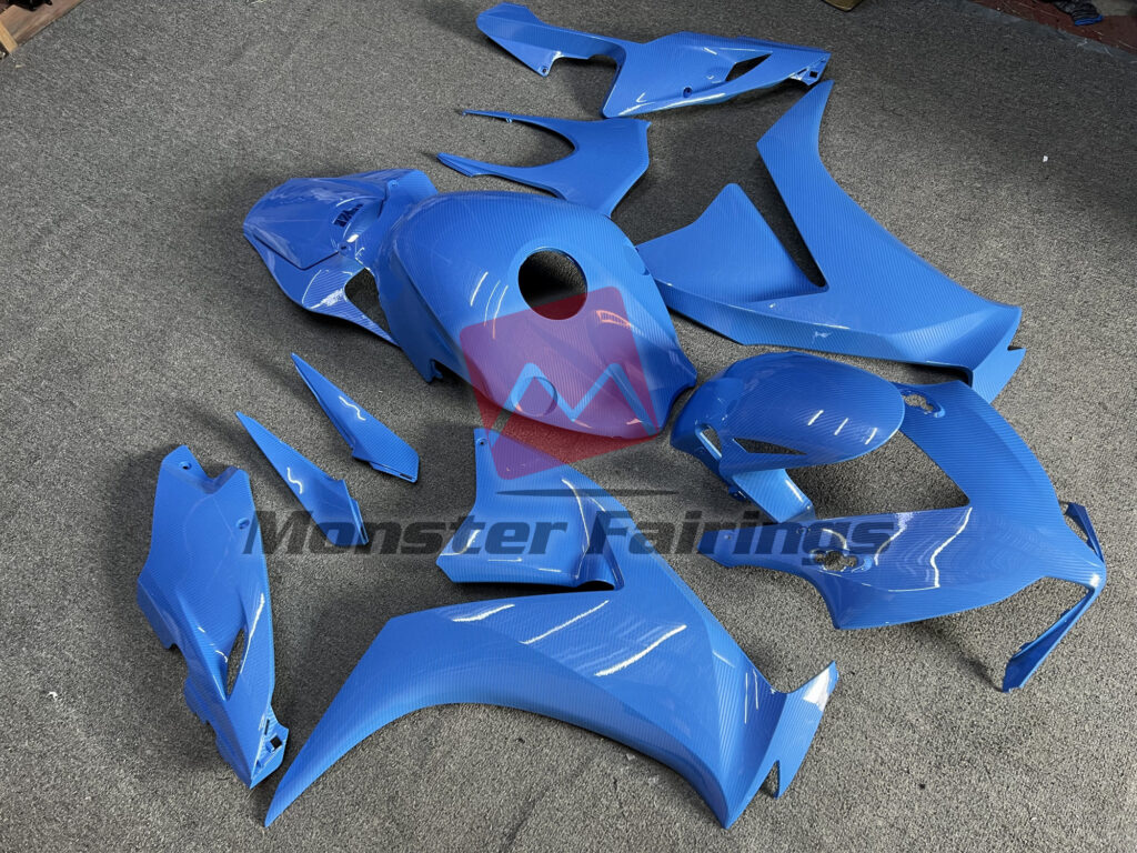 Honda CBR1000RR custom ABS fairings 2012 - 2016 in Gloss Light Blue Carbon Fiber Style - durable replacement kit, Monster Fairings