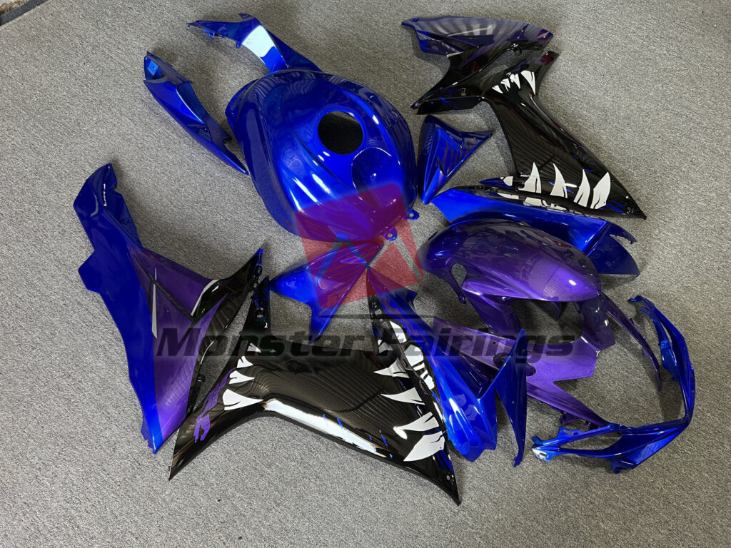 Blue and Purple Shark ABS fairings for Suzuki GSXR 600 - 750 2011 - 2025 - premium OEM fit kit by Monster Fairings