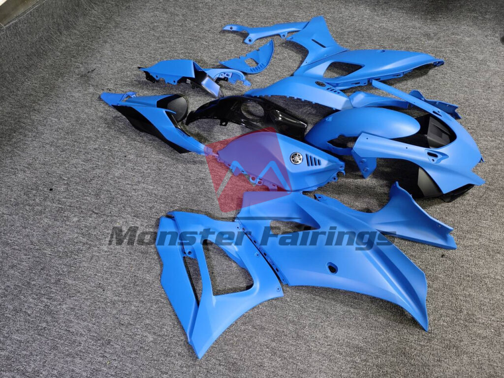 2021 - 2025 Yamaha R7 Turbo Blue fairing set - ABS injection, custom painted by Monster Fairings