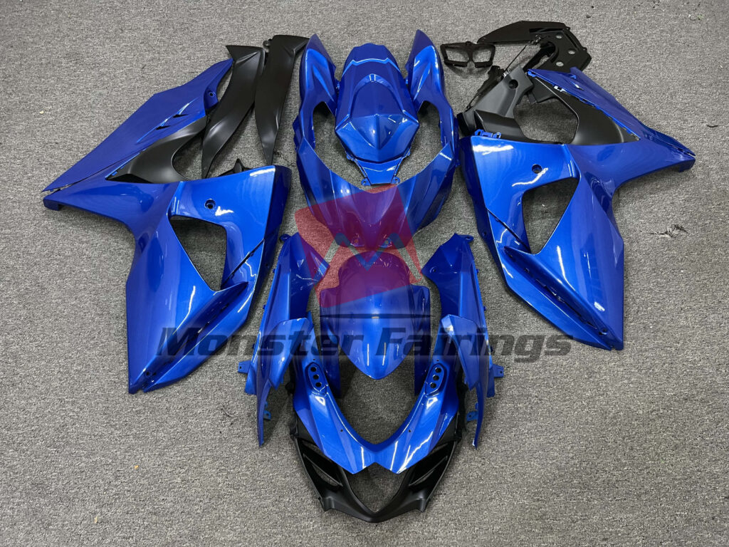 Suzuki GSXR 1000 2009 - 2016 Full Blue ABS fairings - custom motorcycle bodywork kit by Monster Fairings