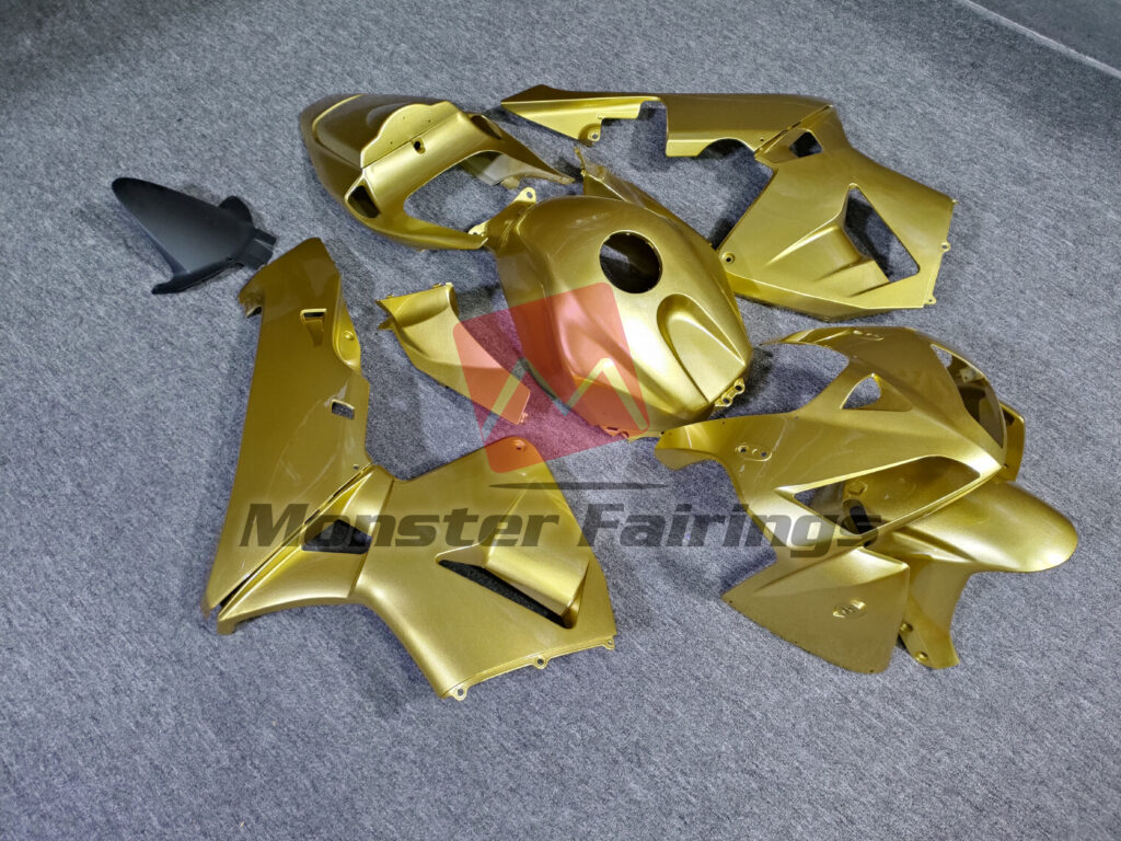 2005 - 2006 Honda CBR600RR Gloss Gold fairing set - ABS injection, custom painted by Monster Fairings