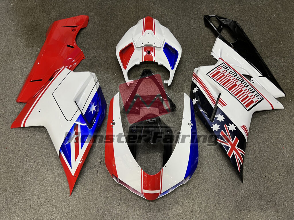 Ducati 848 1098 1198 2007 - 2012 Aerox & Alpha Romeo ABS fairings - custom motorcycle bodywork kit by Monster Fairings