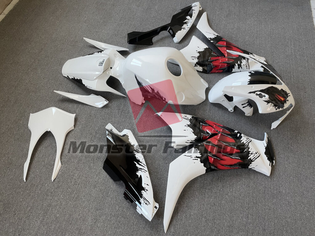 Honda CBR1000RR custom ABS fairings 2012 - 2016 in Special Gloss Angry White - durable replacement kit, Monster Fairings