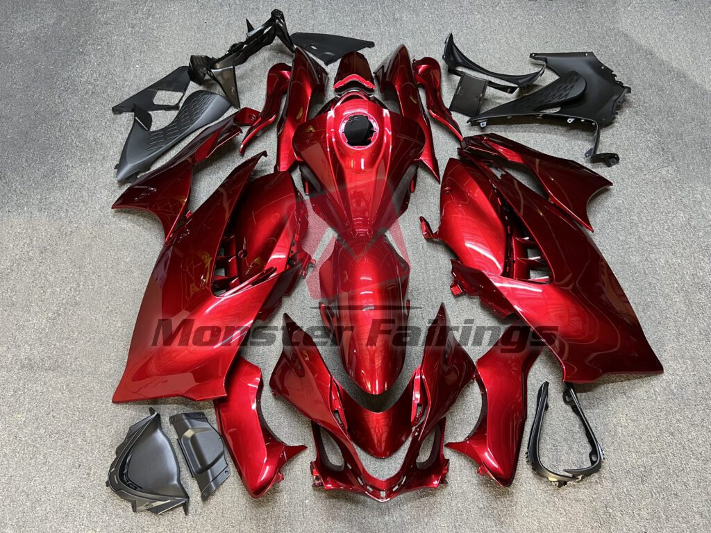 Suzuki GSXR 1300 2021 - 2025 Gloss Red ABS fairings - custom motorcycle bodywork kit by Monster Fairings