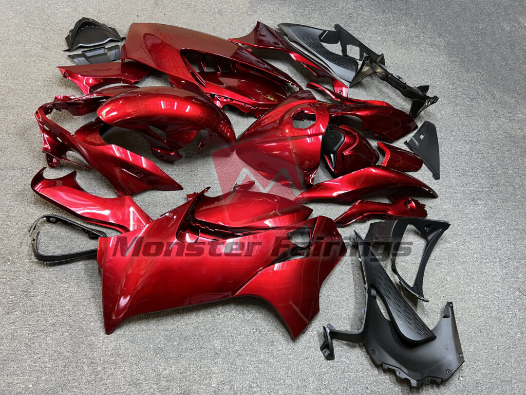 Suzuki GSXR 1300 custom ABS fairings 2021 - 2025 in Gloss Red - durable replacement kit, Monster Fairings