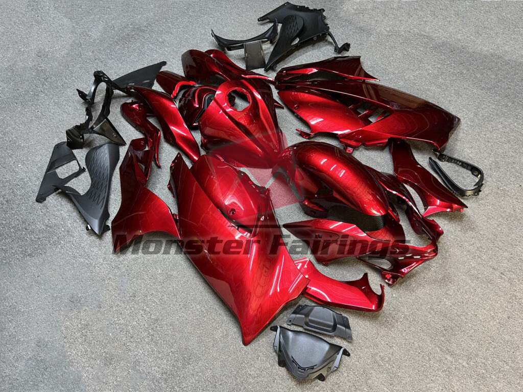 2021 - 2025 Suzuki GSXR 1300 Gloss Red fairing set - ABS injection, custom painted by Monster Fairings