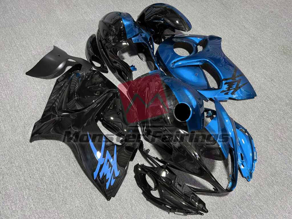 Gloss Blue & and Black Split ABS fairings for Suzuki GSXR 1300 2008 - 2020 - premium OEM fit kit by Monster Fairings