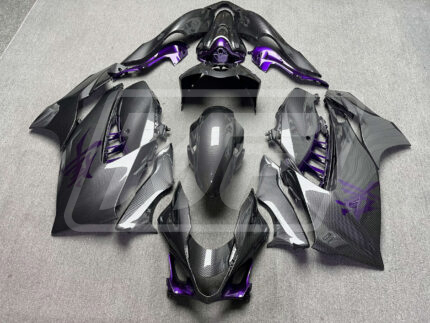 Suzuki GSXR 1300 2021-2025 Gloss Carbon Fiber with Purple ABS Fairings | Monster Fairings