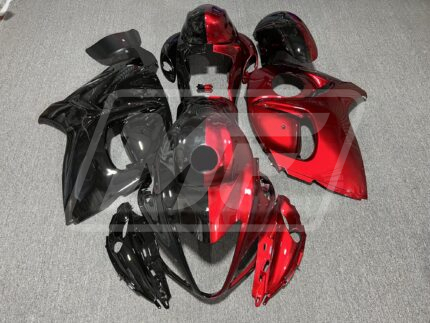 Suzuki GSXR 1300 2008-2020 Gloss Red & Black Split ABS Fairings | Monster Fairings