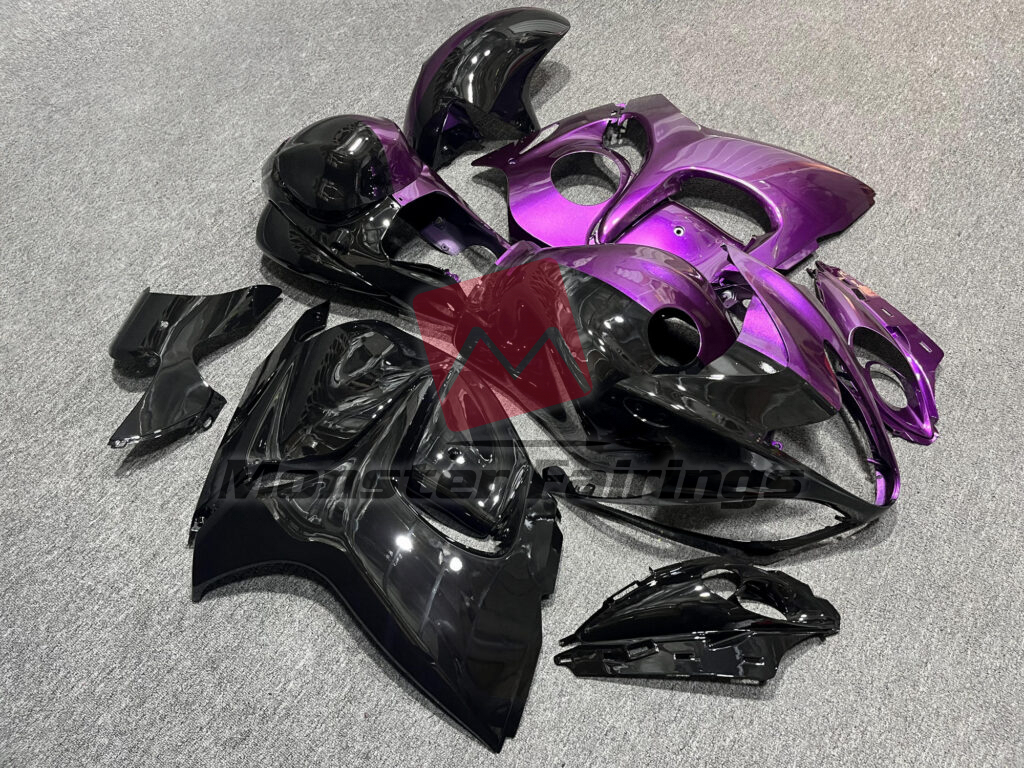 Gloss Purple & and Black Split ABS fairings for Suzuki GSXR 1300 2008 - 2020 - premium OEM fit kit by Monster Fairings