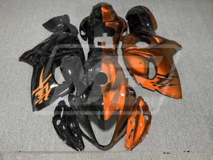 Suzuki GSXR 1300 2008-2020 Gloss Orange & Black Split ABS Fairings | Monster Fairings
