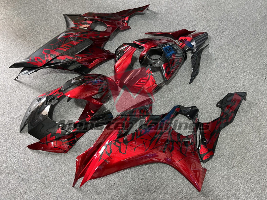 Yamaha R6 custom ABS fairings 2017 - 2022 in Gloss Custom 2wheelssammy - durable replacement kit, Monster Fairings