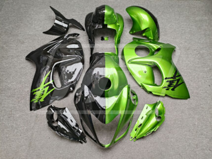 Suzuki GSXR 1300 2008-2020 Gloss Green & Black Split ABS Fairings | Monster Fairings