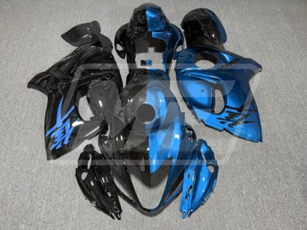 Suzuki GSXR 1300 2008-2020 Gloss Blue & Black Split ABS Fairings | Monster Fairings
